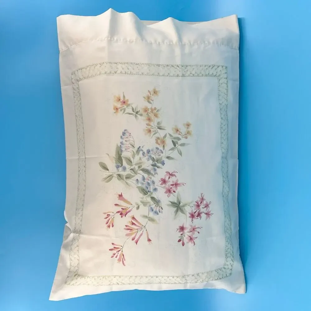 80s floral cottagecore pillowcase 1980s vintage